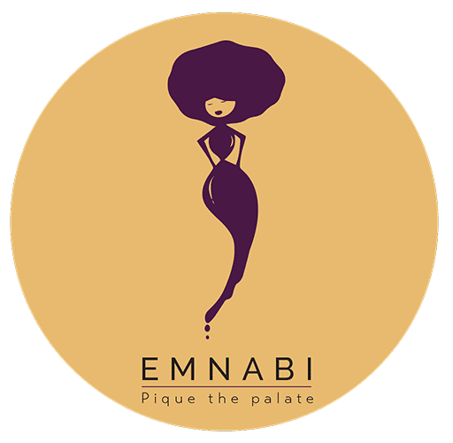 A stylish silhouette of a woman with afro hair in a circular beige background.